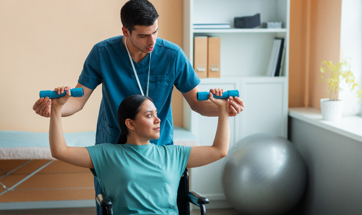 ICBC Recovery in Abbotsford with guided physiotherapy rehabilitation at Let’s Heal Health & Wellness helping a patient regain strength and mobility after a car accident.